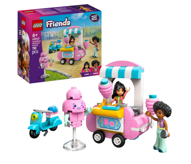 LEGO Friends 42643 Stoisko z watą cukrową i skuter - 1284264 - zdjęcie